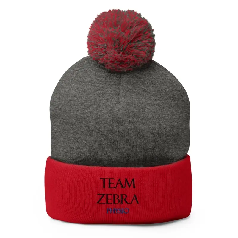 Team Zebra Physio Hat Pom